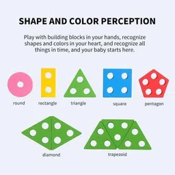kappali Angle Geometric Plastic Blocks, Sorting & Stacking Toys for Toddlers and Kids, image 4