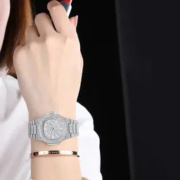 MKHUB SEKOHAFE STAINLESS STEEL ANALOG GOLD LUXUARY FASHION WATCH Analog Watch - For Men Analog mens gold stainless steel luxuary fashion DIAMOND CRYSTAL GOLD WATCH image 4