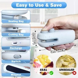 wifton Handheld Heat Vacuum Sealer Rechargable Hand Held Heat Sealer image 3