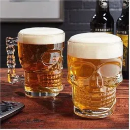 buyontrendy (Pack of 2) skull glass -002 Glass Beer Mug-picture-22