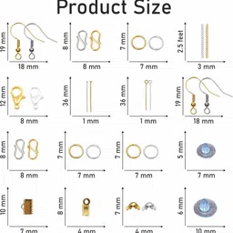 indikonb Jewelry Making Kit – Gold & Silver Findings for DIY Crafts image 4