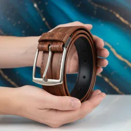 st retail Men Casual, Evening, Formal, Party Brown Artificial Leather Belt image 2