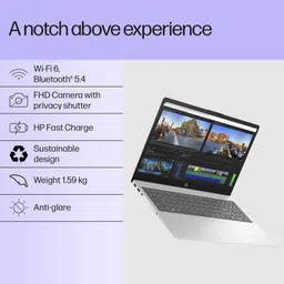 HP Metal A Cover Intel Core i3 13th Gen 1315U - (8 GB/512 GB SSD/Windows 11 Home) 15-hr0005TU Thin and Light Laptop image 4