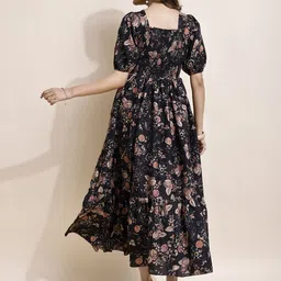 deklook Women Fit and Flare Black Maxi/Full Length Dress image 5