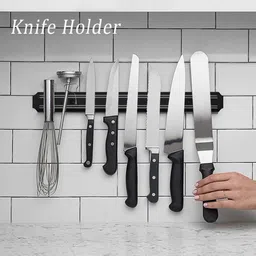 trendbit knife holder | knife holder machine | Magnet Kitchen Knife Holder | Wall Mount Magnetic Knife Storage Holder Chef Rack Strip | Magnetic Knife Storage Strip | Kitchen Organiser Magnet Pack of 1-picture-27