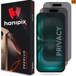 Hanipix Edge To Edge Tempered Glass for Apple iPhone 15, iPhone 16 – Anti Spy Privacy Glass-image-68