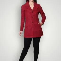 troo blue Women Solid Double Breasted Casual Blazer-picture-17