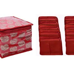 Women Red Cosmetic Bag-image-3