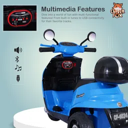 clever fox Kids Electric Scooter 3-Wheel Design Operated With Music, LED Lights, Charger Scooter Battery Operated Ride On-picture-24