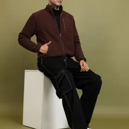 highlander Men Full Sleeve Self Design Sweatshirt image 3