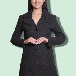 troo blue Women Solid Double Breasted Casual Blazer-picture-24