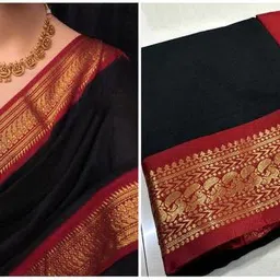 fashion club collection Woven, Self Design Bollywood Cotton Silk Saree image 2