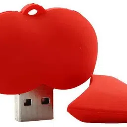CleverlyGifted HEART SHAPE USB FLASH DRIVE 64 GB Pen Drive Compatible with Audio Player, Desktop Computer, Television USB 2.0 Rubber Case image 2
