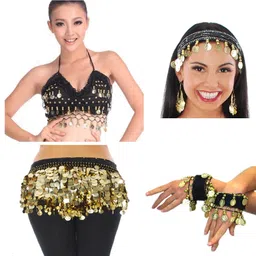 vritraz Women Casual Gold Fabric, Metal Belt-picture-20