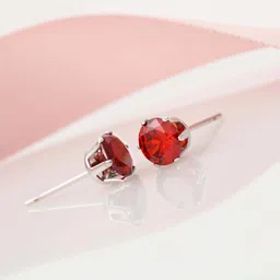 rakva Rhodium Zircon Silver Pendant Set image 4