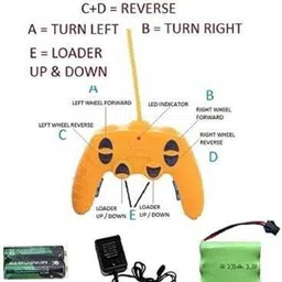 rtw collections Full Functional Remote Control Rechargeable Construction JCB Truck (Yellow) image 2