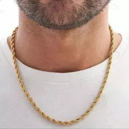 basukiya Golden Chain For Men Boys Exclusive Gold Plated Gold-plated Plated Alloy Chain image 3