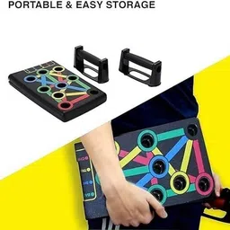 fitz Multi Color Pushup Board with Coded Positions for Chest, Arms & Back Wobble Board Fitness Balance Board image 3