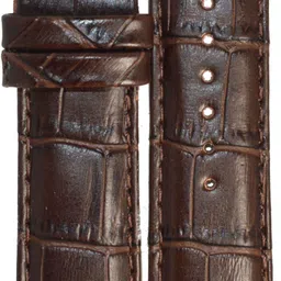 Surufashion U276 Croco Padded Ogive Tip 24 mm Genuine Leather Watch Strap image 1