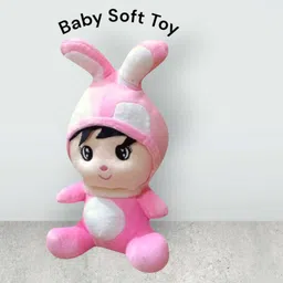 luipui Cute Rabbit Baby Soft Toy – Fluffy & Huggable Plush for Kids and Gifts - 32 cm image 3