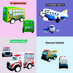 rvanco Vehicle Toy Set for Kids | Push & Go Friction Power Cars For Boys & Girls image 3