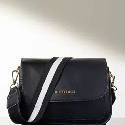 berrylush Women Synthetic Leather Solid One Handle Detachable Sling Strap Casual Sling Bag image 1