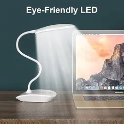 khokarstock Rechargeable Desk Lamp | 3-Level Brightness LED Study Table Lamp with Gooseneck Study Lamp image 2