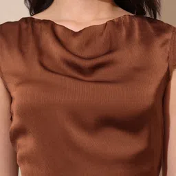 purvaja Women Bodycon Brown Midi/Calf Length Dress image 4