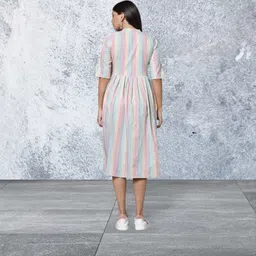 houseofcommona Women Maxi Multicolor Midi/Calf Length Dress image 2