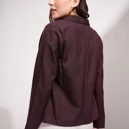 tokyo talkies Women Solid Single Breasted Party Blazer image 2