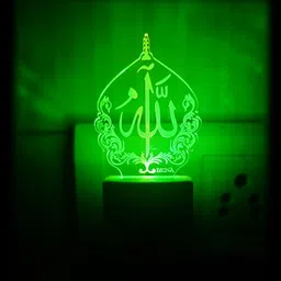 diona Allah Written Islam Muslim LED Multi Color Changing Night Light Home, Office Night Lamp image 3