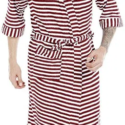 feelblu Maroon Free Size Bath Robe-picture-11