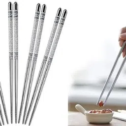 prachi Chewing, Cooking, Eating Stainless Steel Chinese, Japanese, Korean, Vietnamese Chopstick-picture-38