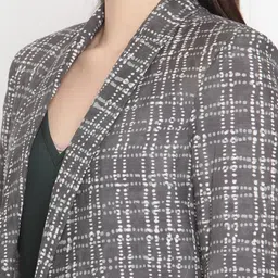 zima leto Women Checkered Single Breasted Casual Blazer image 4