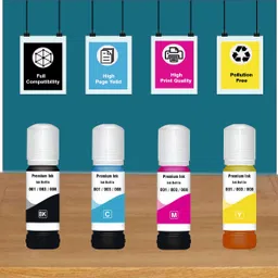 RAMKE High Quality Ink for 001, 003, L3200,L3210,L3211,L3215,L3216,L3250,L3252 Black + Tri Color Combo Pack Ink Bottle image 4