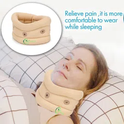 rcsp Soft cervical collar for neck support for pain relief men and women skin M Neck Support image 4