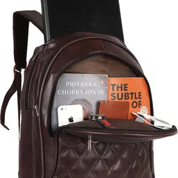 parsley Medium 30 L Laptop Backpack Casual PU Design Laptop College Backpack Unisex image 4