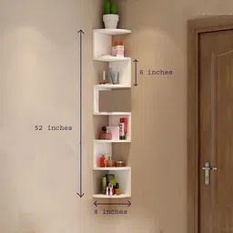 kassar enterpises Big zigzag 7 tair decoretive for wall decoretion MDF (Medium Density Fiber) Wall Shelf image 3