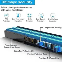 TECHCLONE Laptop Battery Replacement CQ50-100/G50 HDX16 (Black) 6 Cell Laptop Battery image 2