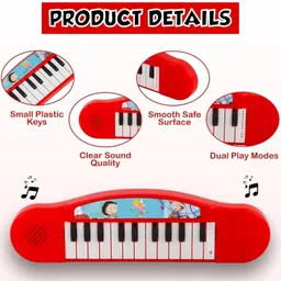 canosse Musical Instrument Baby Piano for Kids|Battery Operated Portable Electronic Piano Lid image 4