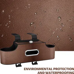hasthip 4 in 1 Car Organizer with Hooks Headrest Tissue Holder Backseat Phone Holder Car Storage Bag & Bin image 3