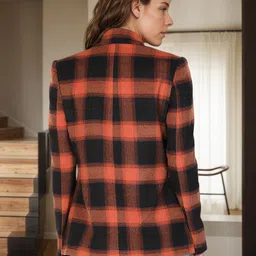 chemistry Polyester Checkered Coat For Women image 4