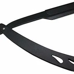 osking Straight Edge Stainless Steel (Made In Dubai) Folding Shaving Razor-Matte Black, Men image 1