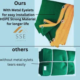 sse (5Ft'x65Ft')- 50% Green Net, Green Shade net, Green Net for Boundary/Garden Portable Green House image 3