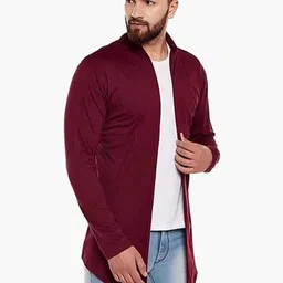 indra fashion Men Full Sleeve Maroon Shrug image 3