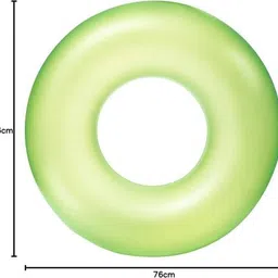 intelligent -ZE Inflatable Ring Neon 76 cm Green Inflatable Swimming Safety Tube image 5