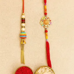 avneetsamreet Designer 6 Assorted Chawal Roli Pack, Rakhi, Greeting Card Set-picture-22