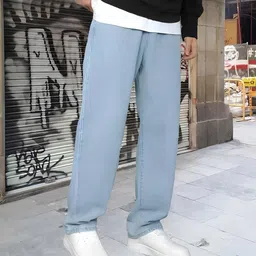 starvielle Men Relaxed Fit Mid Rise Light Blue Jeans image 3