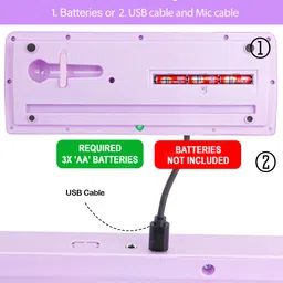fiddlerz Key Piano Keyboard Toy with Power Option,Recording & Mic, Electronic Piano image 4