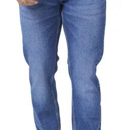 spykar Men Straight Fit Mid Rise Blue Jeans image 1